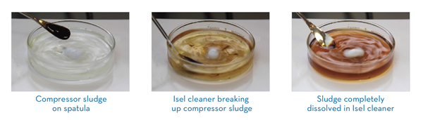 Compressor Cleaner Breaking Up Sludge